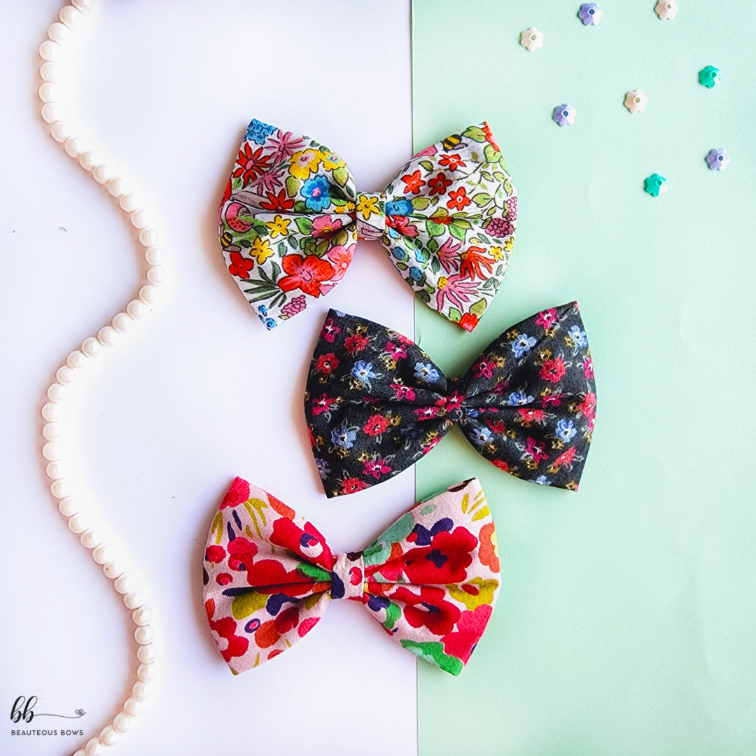 Floral Fields Hair Bow Combo