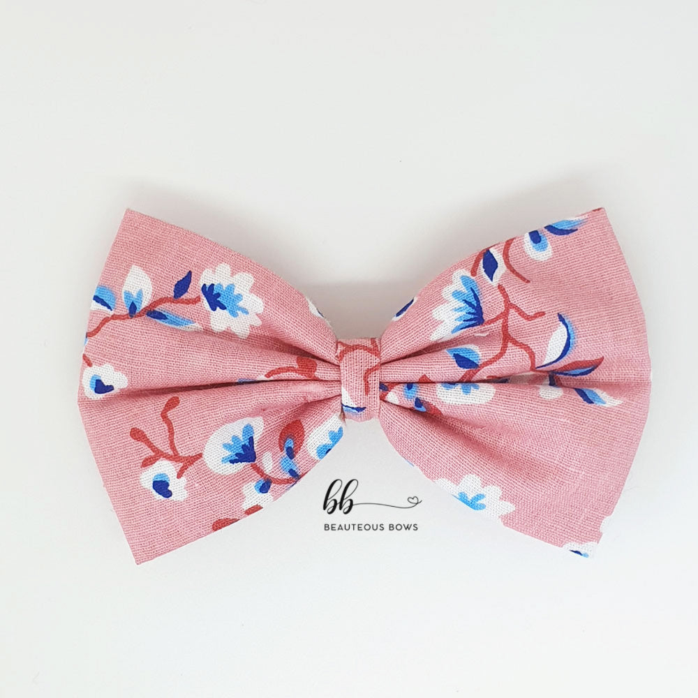 Dreamy Pink Printed Hair Bow